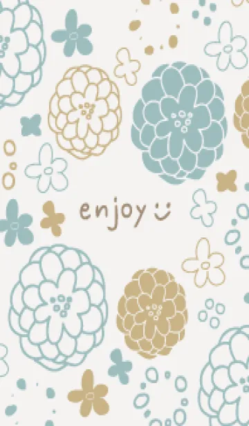 [LINE着せ替え] 北欧風 花と輪29の画像1