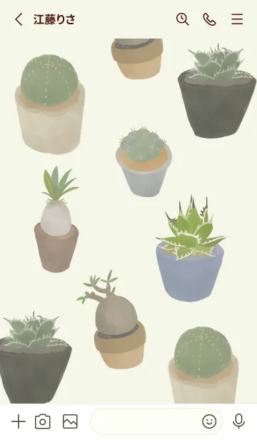 [LINE着せ替え] 多肉植物だらけ②の画像2