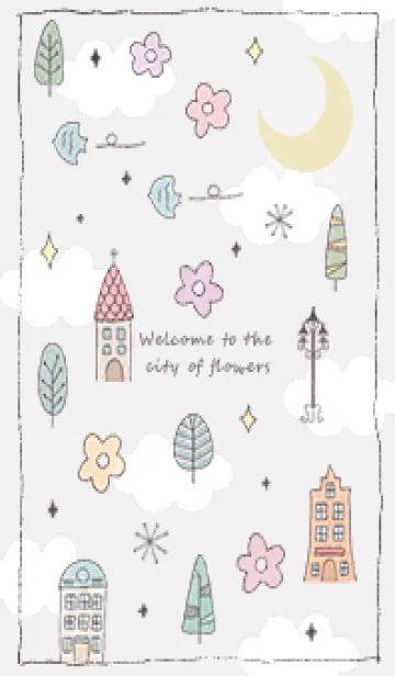 [LINE着せ替え] Greige♡花の咲く街02_1の画像1