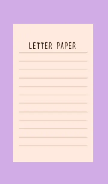 [LINE着せ替え] カラー便箋/ピンクベージュ/パープルの画像1