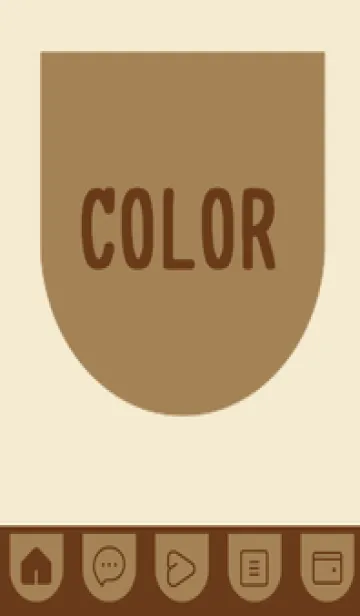 [LINE着せ替え] beige color W40の画像1