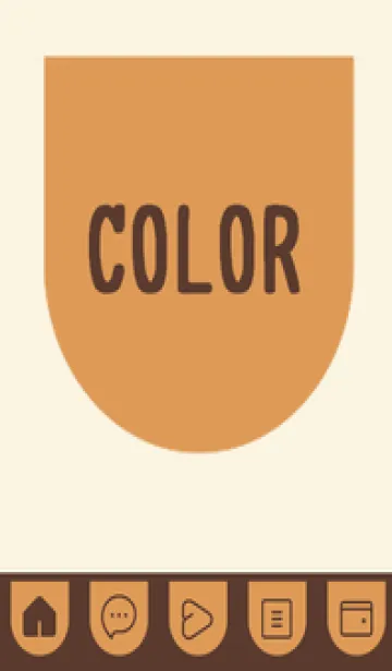 [LINE着せ替え] brown color W40の画像1