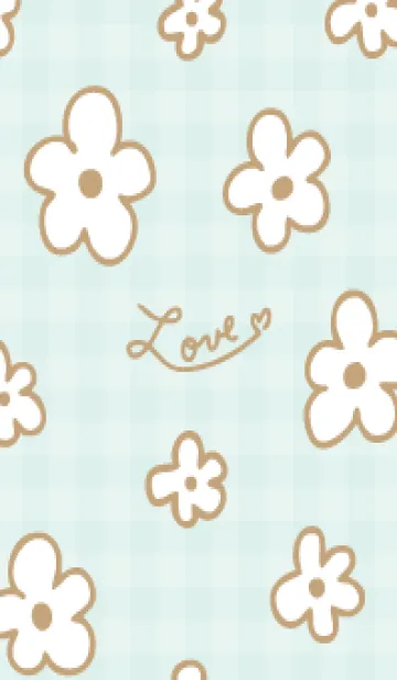 [LINE着せ替え] おしゃれなベージュ花14の画像1