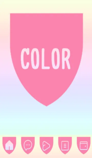 [LINE着せ替え] pink color rainbow X01の画像1