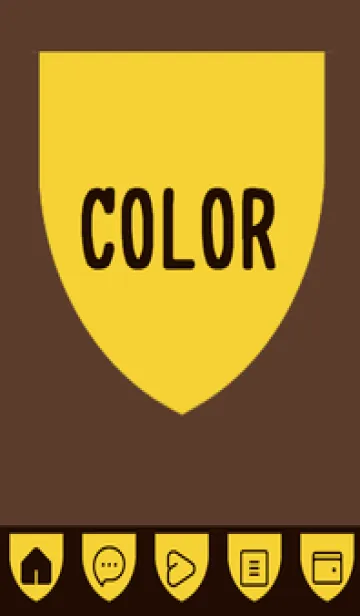 [LINE着せ替え] brown color X36の画像1