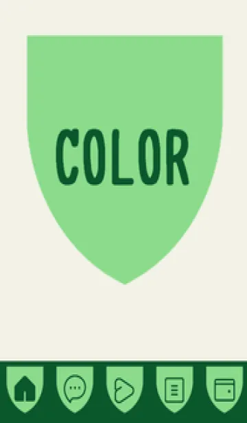 [LINE着せ替え] green color X71の画像1