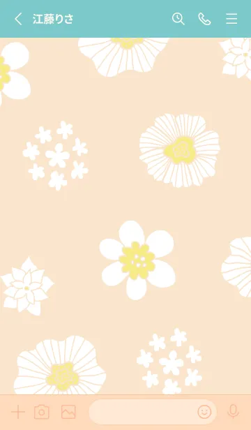 [LINE着せ替え] 白いお花と白い小花19の画像2