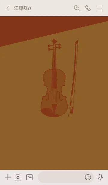 [LINE着せ替え] Violin CLR タバコブラウンの画像2