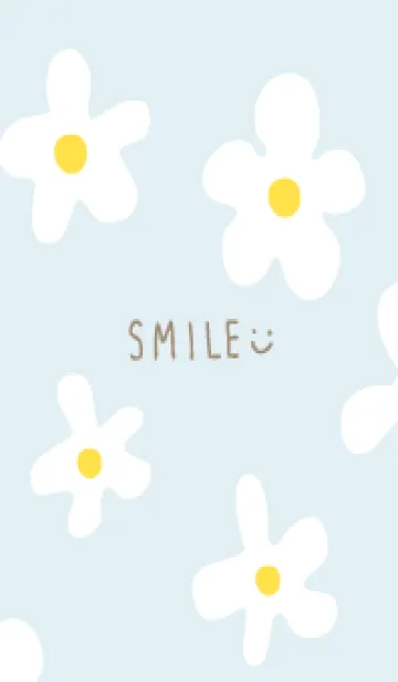 [LINE着せ替え] かわいい白い花 シンプル21の画像1