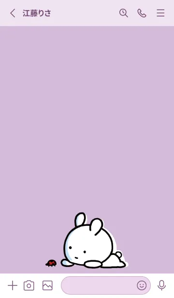 [LINE着せ替え] 紫 : まるうさ 8の画像2