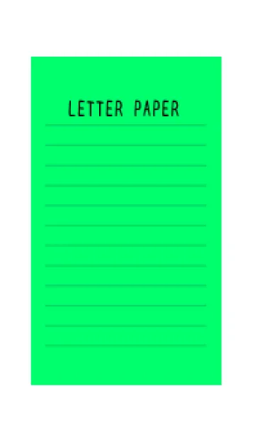 [LINE着せ替え] カラー便箋/蛍光グリーン/ホワイトの画像1