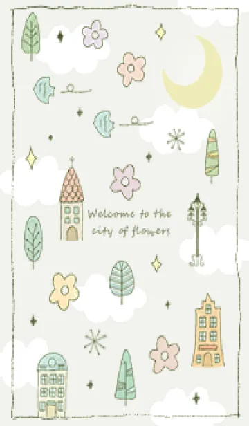 [LINE着せ替え] green♡花の咲く街07_1の画像1