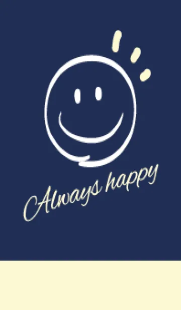 [LINE着せ替え] Always happy -Navy&Yellow 2-の画像1