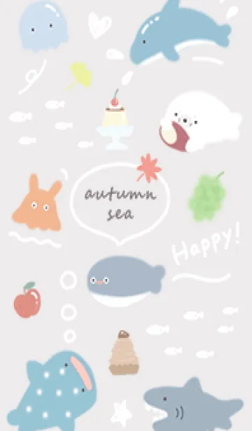 [LINE着せ替え] Greige♡ゆるい海02_1の画像1