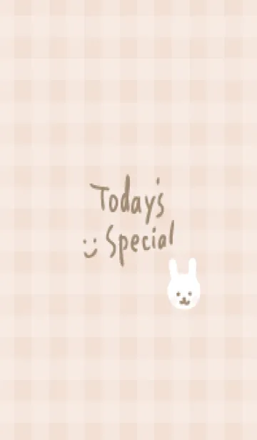 [LINE着せ替え] 白うさぎ チェック25の画像1