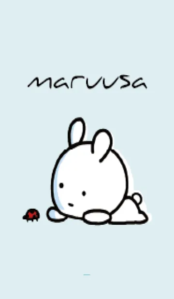 [LINE着せ替え] 青 : まるうさ 8の画像1