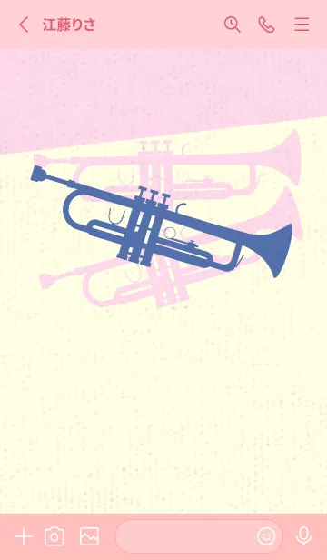[LINE着せ替え] Trumpet CLR ラベンダーブルーの画像2