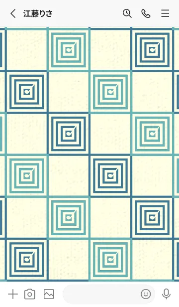 [LINE着せ替え] 和音 市松模様 音符  アクアマリンの画像2