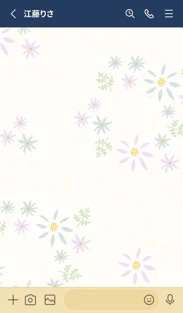 [LINE着せ替え] 花 シンプル 可憐8の画像2