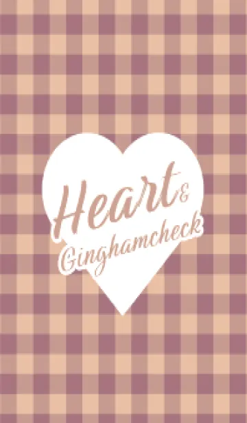 [LINE着せ替え] ハート ギンガムチェック 87の画像1