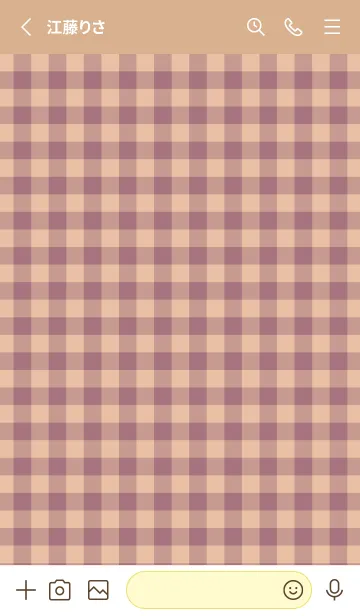 [LINE着せ替え] ハート ギンガムチェック 87の画像2