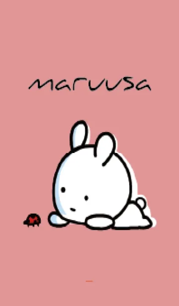 [LINE着せ替え] 赤 : まるうさ 8の画像1