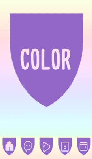 [LINE着せ替え] purple color rainbow X01の画像1
