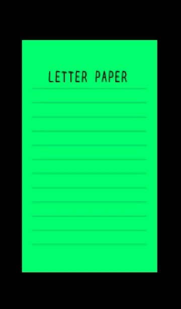 [LINE着せ替え] カラー便箋/蛍光グリーン/ブラックの画像1