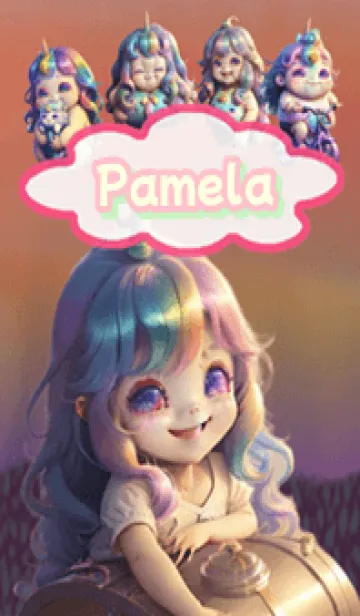 [LINE着せ替え] Pamela Unicorn Purple05の画像1