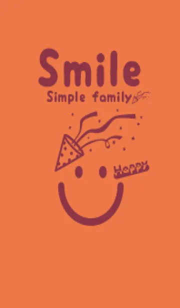 [LINE着せ替え] スマイル＆ハッピー 黄丹の画像1