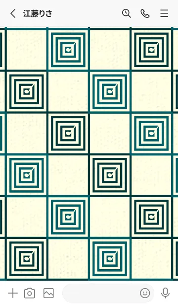 [LINE着せ替え] 和音 市松模様 音符  Deep teal greenの画像2