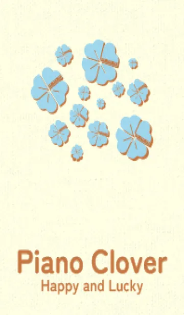 [LINE着せ替え] Piano clover スカイブルーの画像1