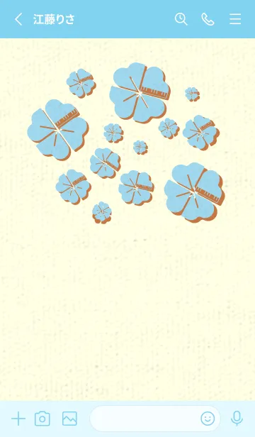 [LINE着せ替え] Piano clover スカイブルーの画像2
