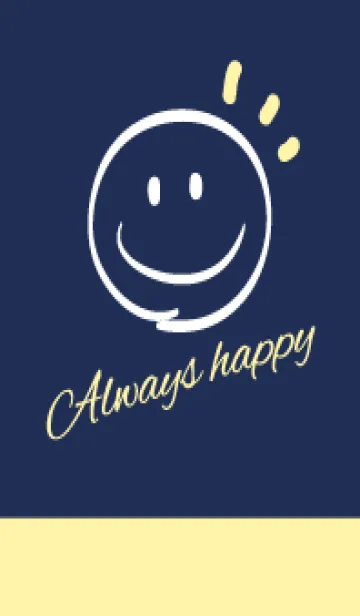 [LINE着せ替え] Always happy -Navy&Yellow 3-の画像1