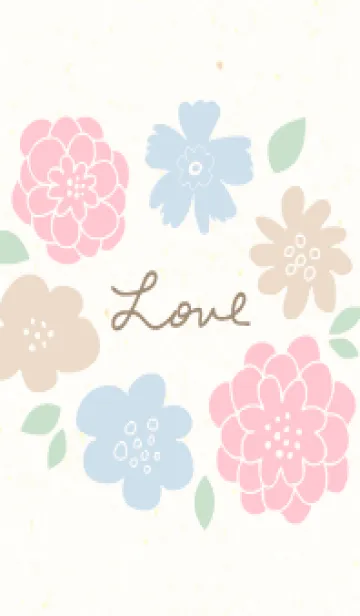 [LINE着せ替え] 3色の花輪2の画像1