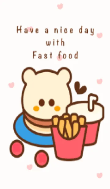 [LINE着せ替え] Lovely cute fast food 4の画像1