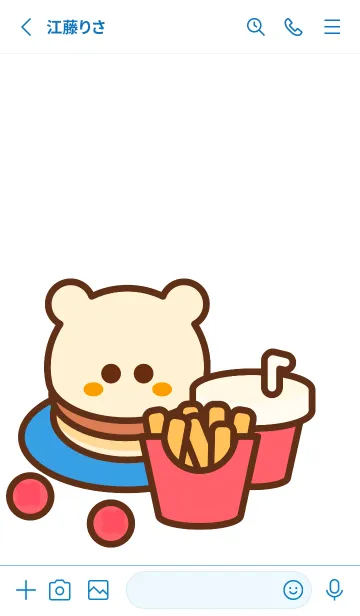 [LINE着せ替え] Lovely cute fast food 4の画像2