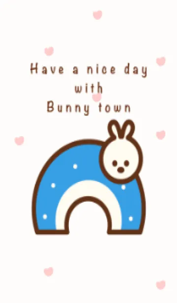 [LINE着せ替え] Lovely bunny town 6の画像1