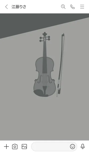 [LINE着せ替え] Violin CLR アッシュグレイの画像2