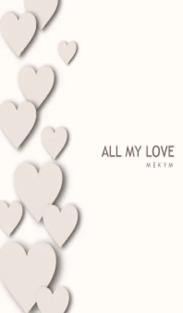 [LINE着せ替え] ALL MY LOVE-BEIGE HEART 9の画像1