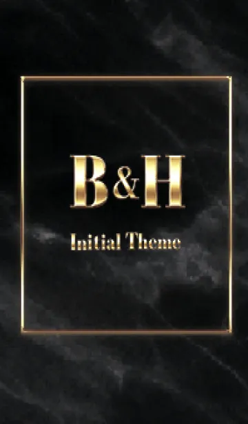 [LINE着せ替え] 【 B&H 】Initial Theme Gold - ブラックの画像1