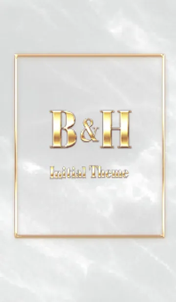 [LINE着せ替え] 【 B&H 】Initial Theme Gold - グレーの画像1