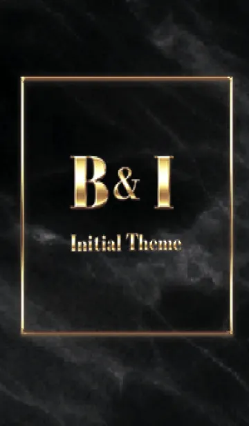 [LINE着せ替え] 【 B&I 】Initial Theme Gold - ブラックの画像1