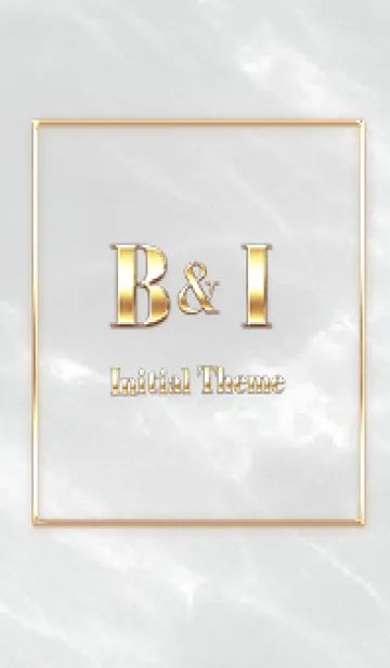 [LINE着せ替え] 【 B&I 】Initial Theme Gold - グレーの画像1