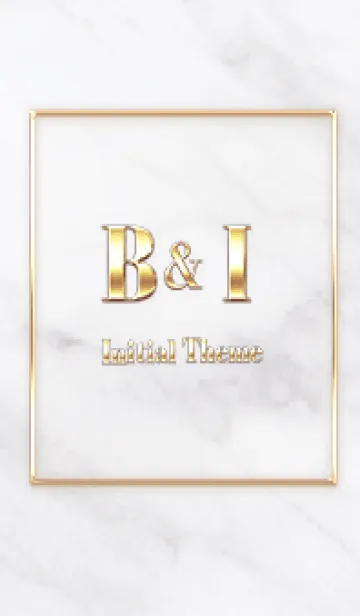 [LINE着せ替え] 【 B&I 】Initial Theme Gold - ホワイトの画像1