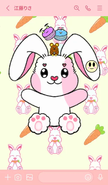 [LINE着せ替え] kiri kiri little rabbitの画像2