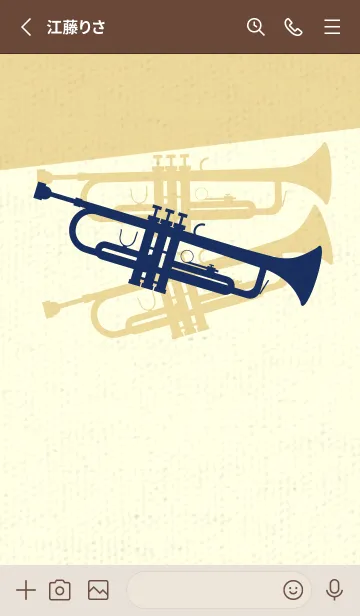 [LINE着せ替え] Trumpet CLR 紺青の画像2