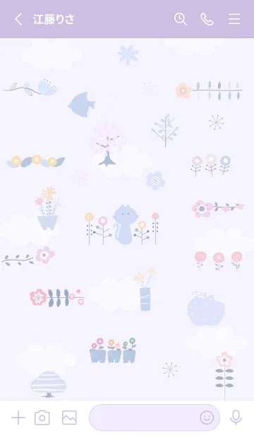 [LINE着せ替え] purpleフラワーガーデン12_1の画像2