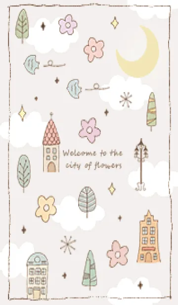 [LINE着せ替え] brown♡花の咲く街03_1の画像1