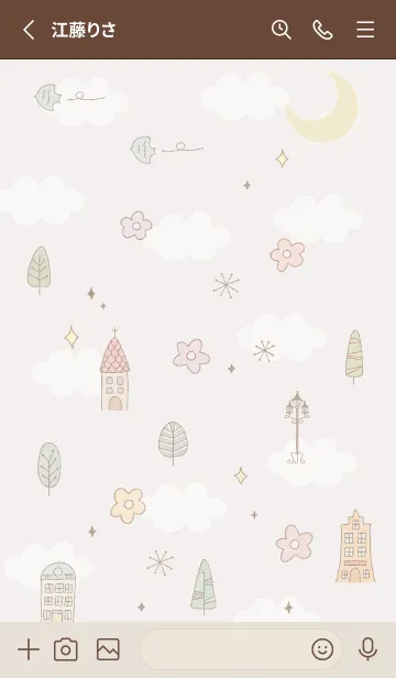 [LINE着せ替え] brown♡花の咲く街03_1の画像2